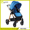 China Baby Stroller Manufacturer Reversible Seat Swivel Wheels with Suspension Removable Armrest Large Storage Basket